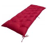 Patio Bench Cushions 40x20 Burgundy with Ties
