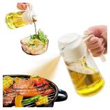 Oil Dispenser for Kitchen, 2-in-1 Sprayer 470ml