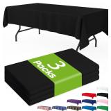 Pureegg Table Cloth 3-Pack, 54x108, Black