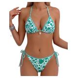 (XS) Tainehs Women's Halter Bikini Set 2Piece