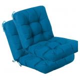 QILLOWAY Outdoor Chair Cushions, Peacock Blue