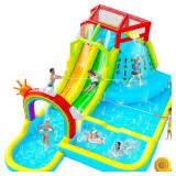 $361 WELLFUNTIME 8-in-1 Inflatable Water Slide