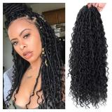 Goddess Locs Crochet Hair 18' Boho Locs 4Packs