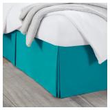 Nestl Teal Bed Skirt Queen 14' Drop Pleated