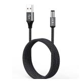 AGVEE 10ft USB to DC 5V Power Cord 5.5x2.1mm