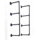 Industrial Black Pipe Bookshelf Kit (2 pcs)