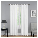 Montana Modern Tab Top Curtains 30x84 White