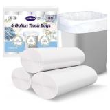 LainNeala 4 Gal Trash Bags, 100 - Unscented