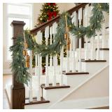 Fovths 12 Ft Christmas Garland with Lights