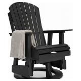 $500 Signature Hyland Wave Outdoor Chair, Black