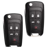 MechanMagic Flip Key Fob for Chevy GMC 2 Sets