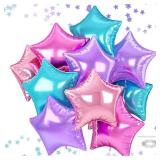 Purple Blue Star Balloons, 18' Pack of 10
