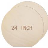 2 Pcs 24' Round Wood Discs for Crafts