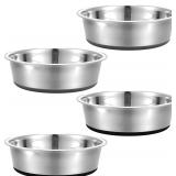 4 Cup Stainless Steel Dog Bowls, 30oz