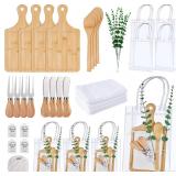 4ct Bamboo Charcuterie Board Gift Bag Sets