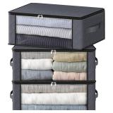 HomeHacks 3-Pack Storage Bags, 35L, Gray