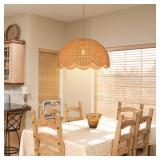 $149 Rustic Rattan Pendant Light, 19.68'W