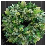 26-Inch Green Wreath, All-Season