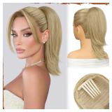 SOFEIYAN 15' Drawstring Ponytail - Ash Blonde