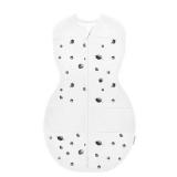 (L) Sleepea Sack Swaddle Wrap - White Planets