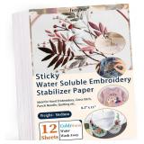 Jecqbor Water Soluble Embroidery Stab 12pcs