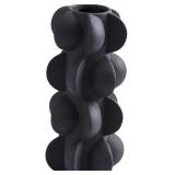 9-Inch Ceramic Flower Vase, Black