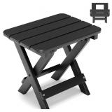 Folding Outdoor Side Table, HDPE Patio Table