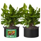 2-Pack 30-Gallon Fabric Grow Bags with Handles