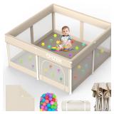 $107 Foldable Baby Playpen with Mat, 50x50'