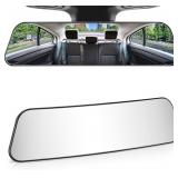 JOYTUTUS 12-Inch Clip-On Rearview Mirror, Clear