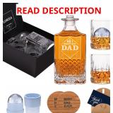 Whiskey Decanter Gift Set with Box, 2 Molds