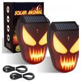 Solar Nocturnal Animal Repeller 2Pack-Black