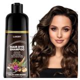 Dark Brown Hair Dye Shampoo for Gray Coverage