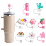 8 Pcs Straw Covers for Stanley Tumblers