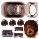 Teenitor Hair Net Set: 20 Nets, 40 Pins, Brown