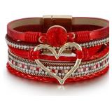 Fesciory Leopard Boho Leather Bracelet