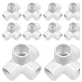 DSY 1/2' 4-Way PVC Elbow Fitting (10 Pack)