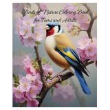 Birds of Nature Coloring Book for Adults