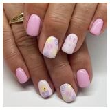 Easter Press on Nails Short Square 24 Pcs