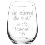 MIP Brand Wine Glass Goblet 2026 Graduation