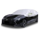 JSCARLIFE Half Car Cover 210T Waterproof