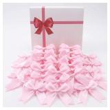 Pink Gift Wrap Bows 50pcs Satin Bows