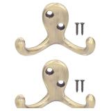 2Pcs Zinc Alloy Over-Door Hooks, Coat Rack