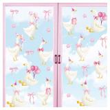 Goose Wall Stickers Watercolor Geese (Pink)