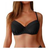 3X Underwire Push-Up Bikini Top, Padded Swimwear