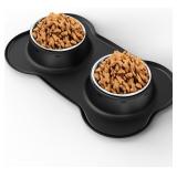 Stainless Steel Dog Bowl Set with Stand