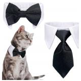 Dog Cat Tuxedo Collar, Cat Wedding Bowtie