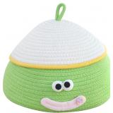 Cartoon Cotton Rope Basket with Lid
