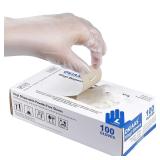 OKIAAS Large Clear Vinyl Gloves, 100 Ct