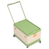 Rolling Toy Storage Bin with Lid (Green)